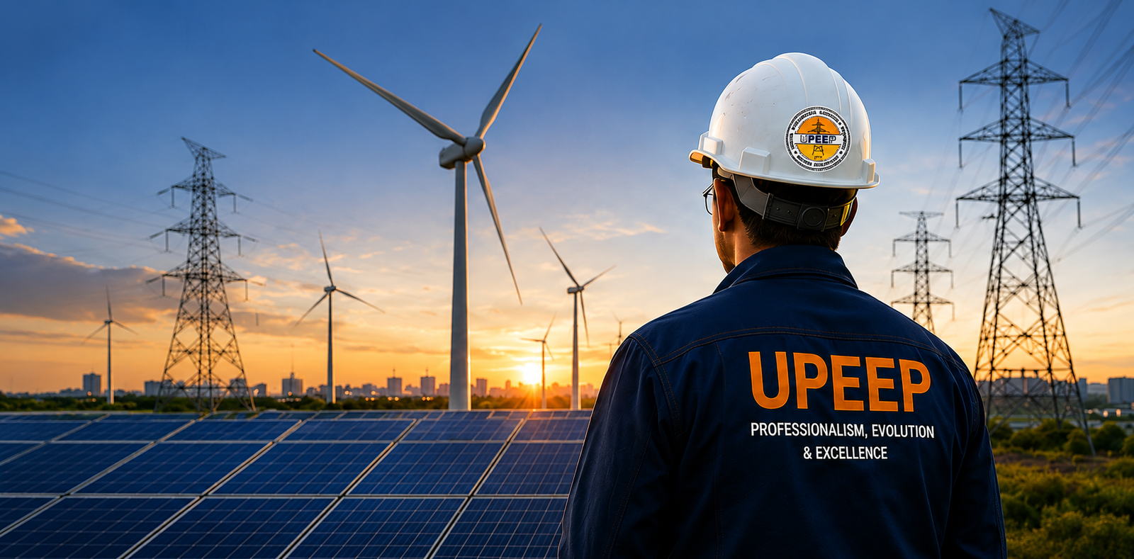 Engineer at an electrical substation used as a temporary UPEEP homepage hero image